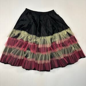 Vintage 1950’s Tiered Tulle and Satin Petticoat Skirt Handmade
